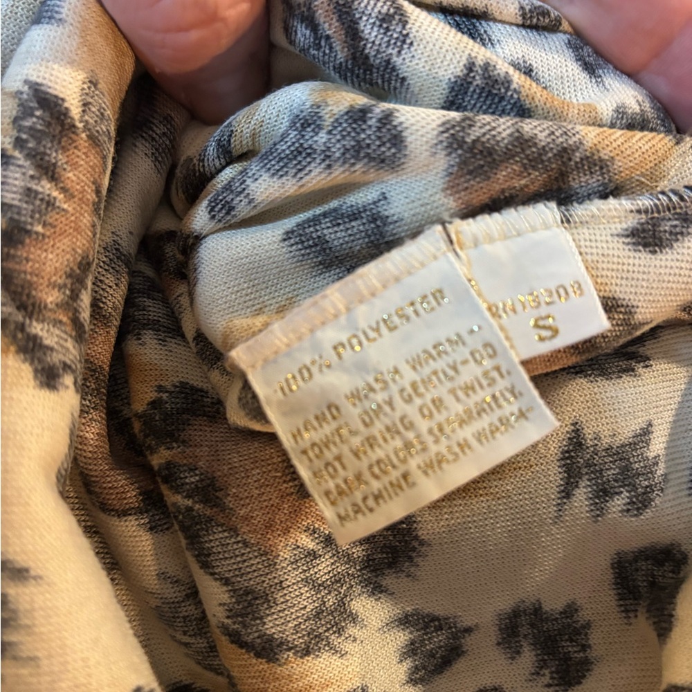 Vintage Leopard Print Terrycloth Swim Cover - Picture 10 of 11